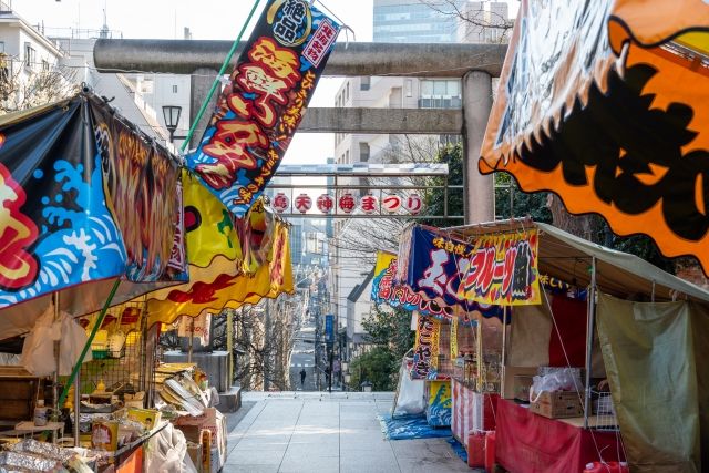 湯島天神梅まつりの屋台