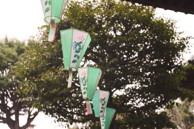 白山神社　文京区あじさいまつりのちょうちん