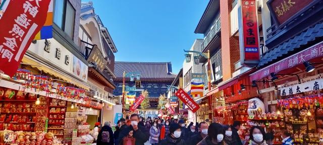 川崎大師　仲見世通り