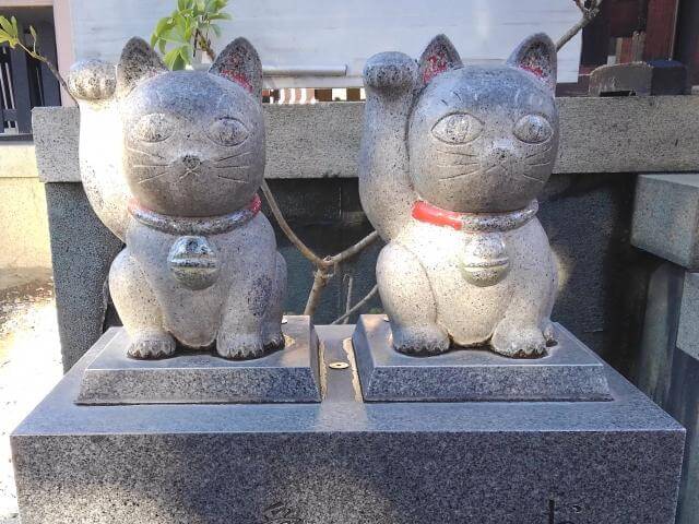 今戸神社　石なで猫　