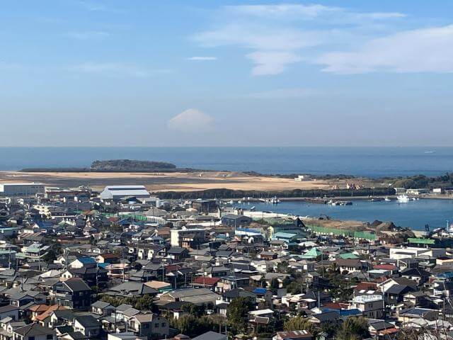 館山　城山公園からの富士山