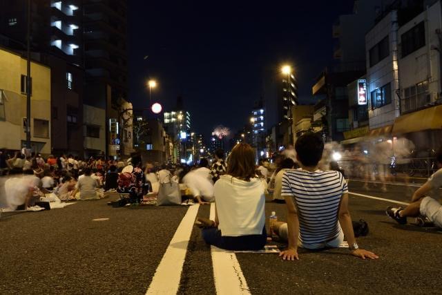 水戸街道　隅田川花火