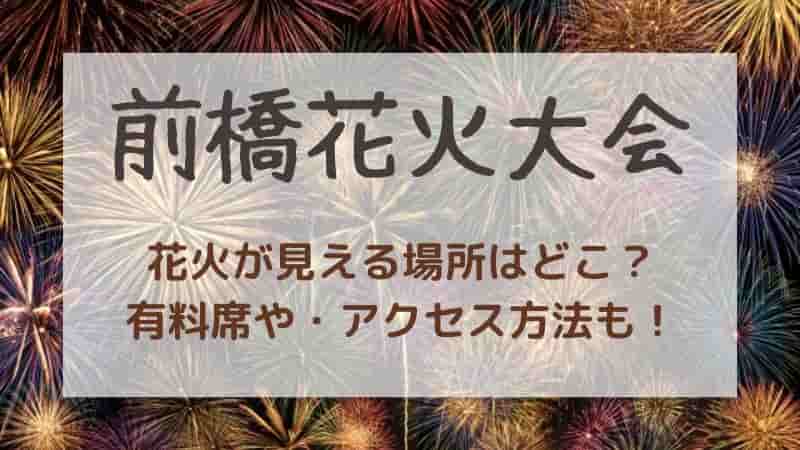 前橋花火大会】2025年の穴場スポットは？有料席や屋台・駐車場情報
