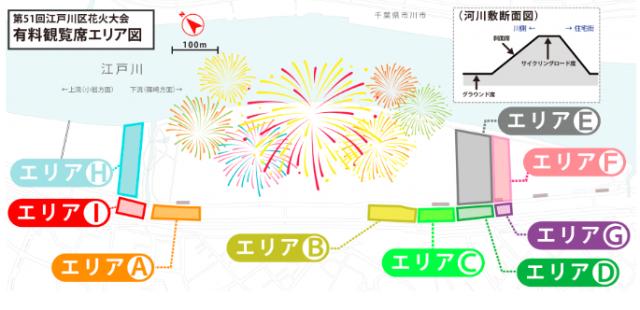江戸川花火大会　有料席